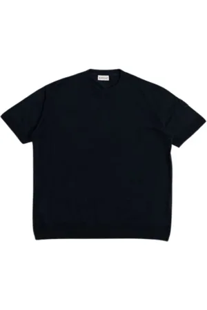 Moncler Homme, Tops, Noir, Taille: M T-shirt en Tricot Bleu Marine