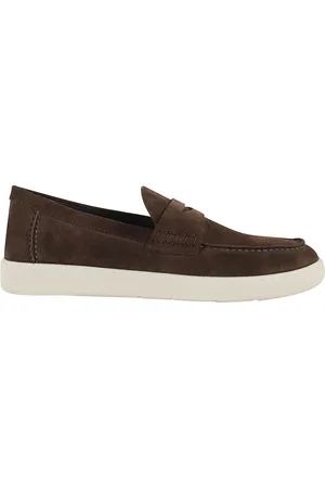 Hogan Homme, Chaussures, Brun, Taille: 43 1/2 EU Mocassin en daim marron avec mousse à mémoire