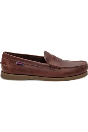 SEBAGO Homme, Chaussures, Brun, Taille: 43 1/2 EU Chaussures Plates Style Mocassin Marron