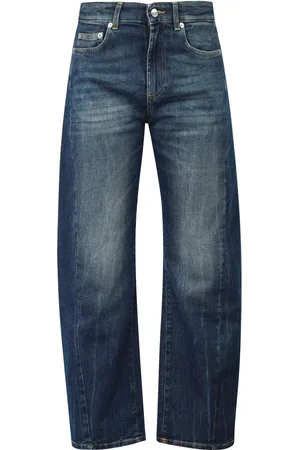 DEPARTMENT FIVE Femme, Jeans, Bleu, Taille: W30 Jean Barrel avec passants de ceinture