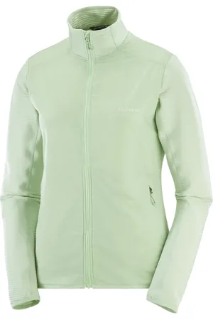 Salomon Femme, Sport, Vert, Taille: 40 FR Veste Lightwarm Hybrid Sea Foam