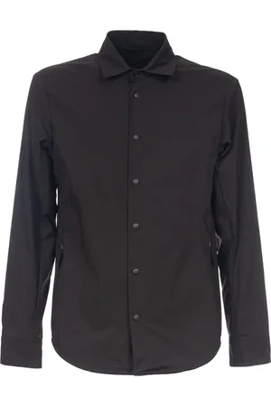Aspesi Homme, Chemises, Noir, Taille: 2XL Chemise en coton avec poches zippées