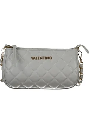 Valentino by Mario Valentino Femme, Sacs, Gris, Taille: ONE Size Sac bandoulière gris avec chaîne et fermeture éclair