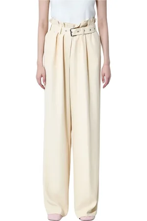 DRIES VAN NOTEN Femme, Pantalons, , Taille: 42 FR Pantalon Ceinturé en Tissu Uni Ajustable