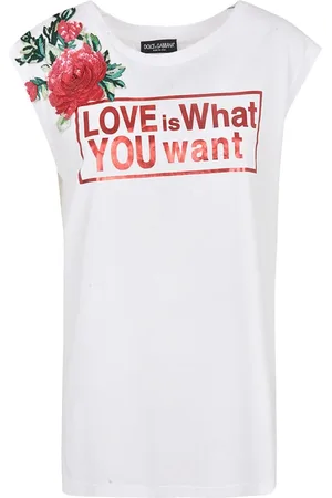 Dolce & Gabbana Femme, Tops, Blanc, Taille: 36 FR Haut sans Manches, Style Oversize
