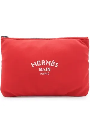Hermès Femme, Pre-owned, Rouge, Taille: ONE Size Pre-owned Coton trousses-de-toilette