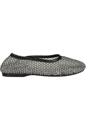 ALOHAS Femme, Chaussures, Noir, Taille: 36 EU Ballerine noire en cuir avec strass