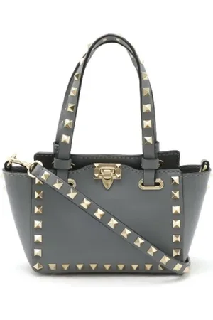 VALENTINO Femme, Pre-owned, Gris, Taille: ONE Size Pre-owned Cuir sacs-main
