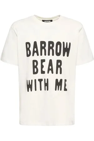 BARROW Femme, Tops, Blanc, Taille: 42 FR T-shirt en coton avec logo imprimé