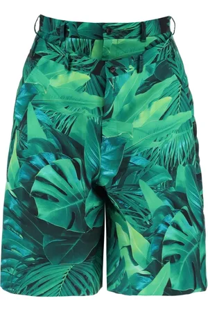 Comme des Garçons Homme, Shorts, Vert, Taille: M Shorts Bermuda imprimé jungle