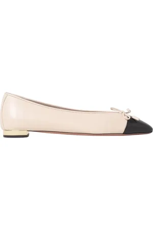Aquazzura Femme, Chaussures, , Taille: 38 1/2 EU Ballerines blanches en cuir avec