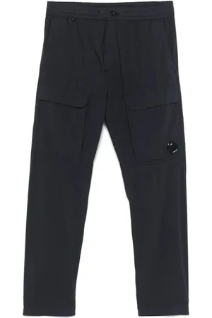 C.P. Company Homme, Pantalons, Bleu, Taille: 2XL Pantalon Cargo avec Détail de Lentille