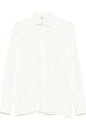 DoppiaA Homme, Chemises, , Taille: L Chemise Crème à Boutons Classique