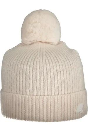 K-Way Femme, Accessoires, Rose, Taille: ONE Size Bonnet à Pompon en Tricot Côtelé