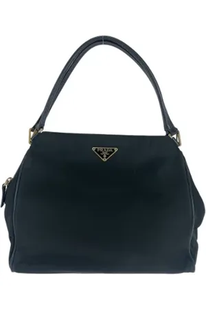 Prada Femme, Pre-owned, Noir, Taille: ONE Size Pre-owned Toile cabas