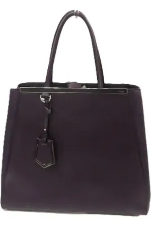 Fendi Femme, Pre-owned, Violet, Taille: ONE Size Pre-owned Cuir cabas