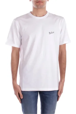 Woolrich Homme, Tops, Blanc, Taille: M T-shirts et Polos Blancs Logo Devant