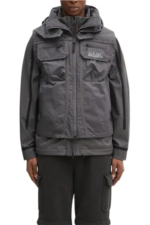 Napapijri Homme, Vestes, Gris, Taille: L Veste Extérieure Gris Foncé Solide