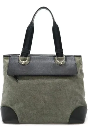 Bottega Veneta Femme, Pre-owned, Multicolore, Taille: ONE Size Pre-owned Toile cabas