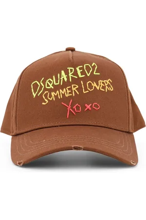 Dsquared2 Homme, Accessoires, Brun, Taille: ONE Size Chapeaux Marron avec Sangle Réglable