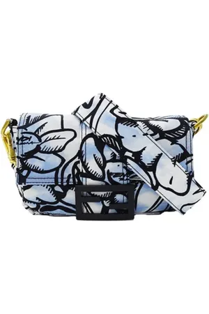 Fendi Femme, Pre-owned, Bleu, Taille: ONE Size Pre-owned Nylon sacs-ports-paule