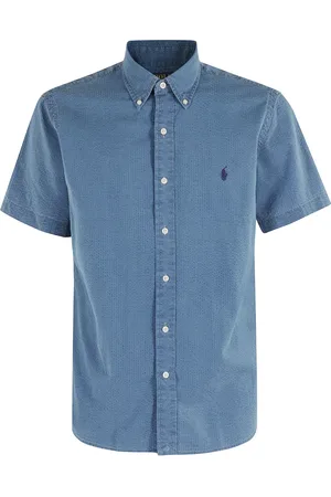 Ralph Lauren Homme, Chemises, Bleu, Taille: L Chemise Sport Indigo Manches Courtes