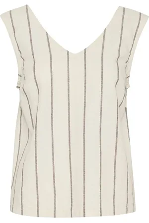Part Two Femme, Tops, , Taille: 40 FR Chemisier Rayé en Eggnog et Marron