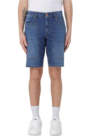 Jeckerson Homme, Shorts, Bleu, Taille: W35 Shorts en Denim Élégants