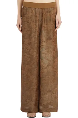 UMA WANG Femme, Pantalons, Brun, Taille: 40 FR Pantalon Paella en lin et coton
