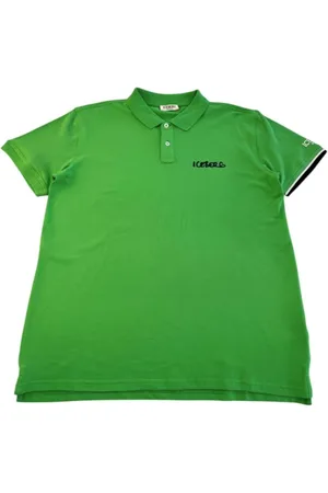 Iceberg Homme, Tops, Vert, Taille: XL Polo en Coton Vert Manches Courtes