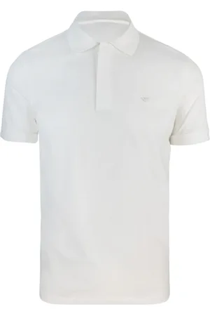 Emporio Armani Homme, Tops, Blanc, Taille: 2XL T-shirts et Polos Blancs avec Logo
