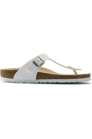 Birkenstock Femme, Chaussures, Blanc, Taille: 37 EU Sandale tongs Gizeh métallisée