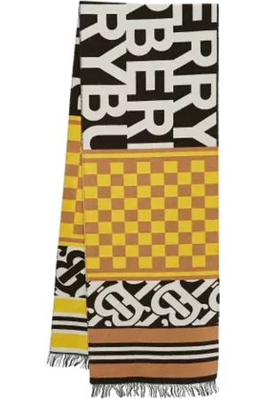 Burberry Femme, Pre-owned, Jaune, Taille: ONE Size Pre-owned Soie foulards