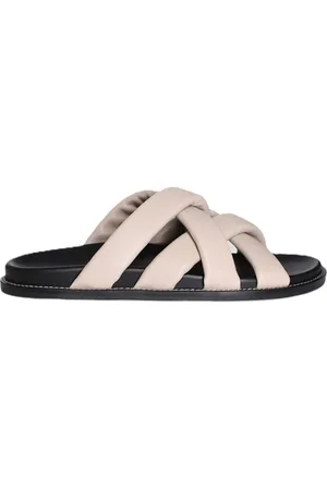 Max Mara Femme, Chaussures, , Taille: 37 EU Chaussures Slip-On en Similicuir Gris