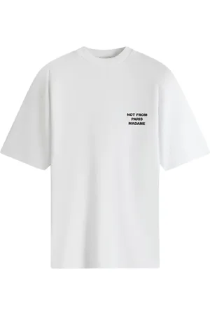 Drôle de Monsieur Homme, Tops, Blanc, Taille: M T-Shirt à Slogan Classique
