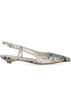 SERGIO LEVANTESI Femme, Chaussures, Gris, Taille: 40 EU Chaussure plate de ballet à bride arrière imprimé python