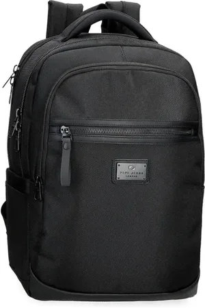 Pepe Jeans Homme, Sacs, Noir, Taille: ONE Size Sac à dos pour ordinateur avec port USB