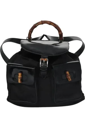 Gucci Femme, Pre-owned, Noir, Taille: ONE Size Pre-owned Cuir sacs-dos
