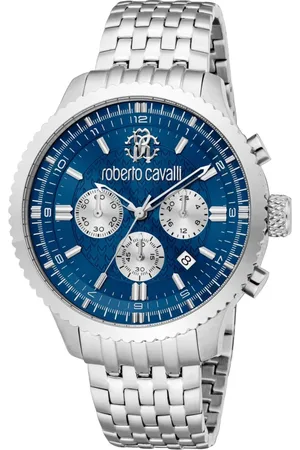 Roberto Cavalli Homme, Accessoires, Gris, Taille: ONE Size Chronographe à Quartz avec Indicateur de Date