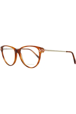 Emilio Pucci Femme, Accessoires, Brun, Taille: ONE Size Montures Optiques pour Femmes Marron Style Rond
