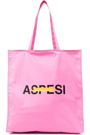 Aspesi Femme, Sacs, Rose, Taille: ONE Size Sac fourre-tout en nylon avec logo imprimé