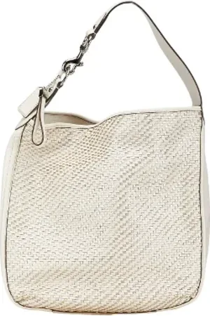 Coach Femme, Pre-owned, Blanc, Taille: ONE Size Pre-owned Cuir sacs-ports-paule