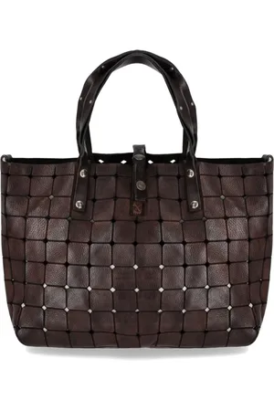 Campomaggi Femme, Sacs, Brun, Taille: ONE Size Sac bandoulière marron foncé avec design perforé