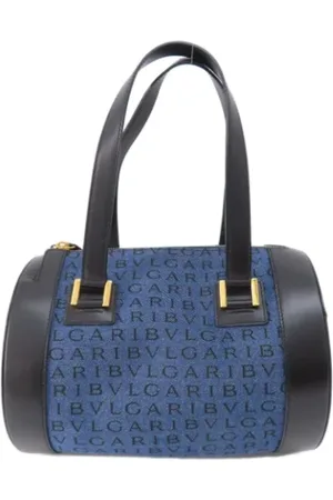 Bvlgari Femme, Pre-owned, Bleu, Taille: ONE Size Pre-owned Tissu sacs-main