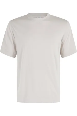 Malo Homme, Tops, Gris, Taille: M T-shirt Jersey Coton Lin