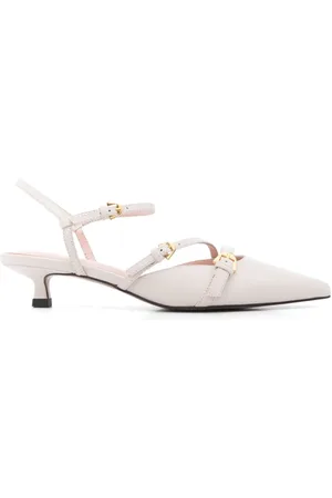 Coccinelle Femme, Chaussures, Blanc, Taille: 37 EU Sandales blanches à talon avec bride de cheville