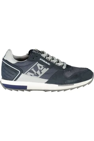 Napapijri Homme, Chaussures, Bleu, Taille: 42 EU Baskets Lacets Bleues avec Dtail Logo