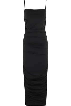 Michael Kors Femme, Robes, Noir, Taille: 36 FR Robe midi noire ajustée