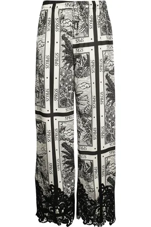 5 PROGRESS Femme, Pantalons, Multicolore, Taille: 38 FR Pantalon en viscose et polyester