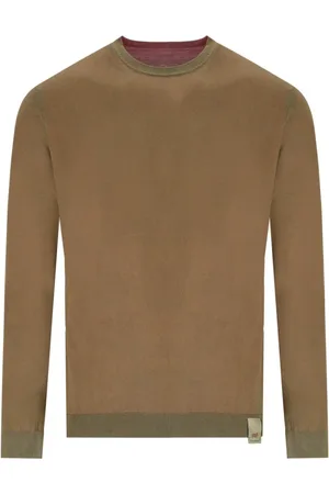 BOB der Bär Homme, Pulls, Brun, Taille: L Pull col rond réversible marron rose